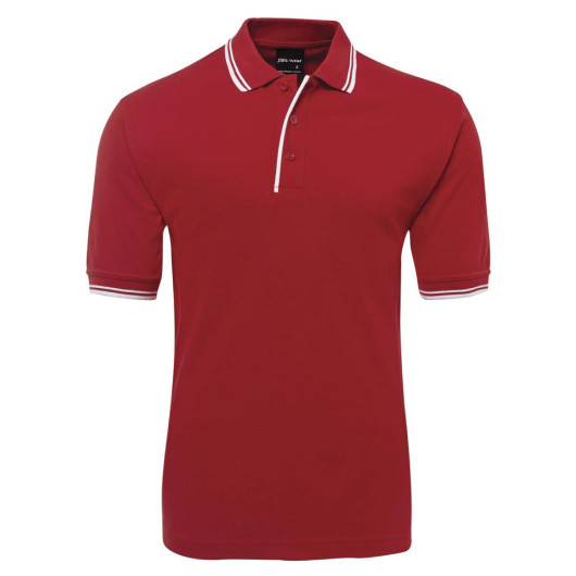 Classic Contrast Polo Red White